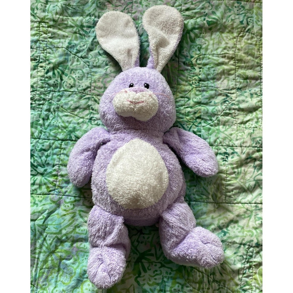 Ty Pluffies Twitches Bunny Rabbit 10" Purple Bean Bag Plush TyLux 2006